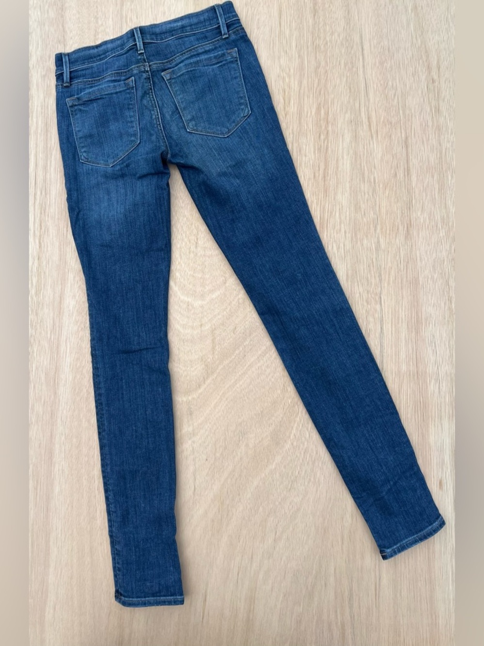 LOFT Y2K Indigo Skinny Stretch Jeans 24 Normcore Midrise Denim EUC Basic Baddie - Picture 3 of 9